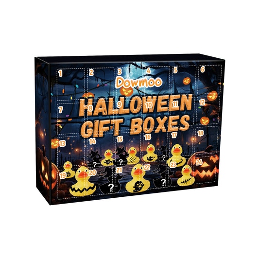 Halloween Duck Blind Box, Advent Countdown 24 Grid Surprise Decoration Rubber Duck Toy Gift Box