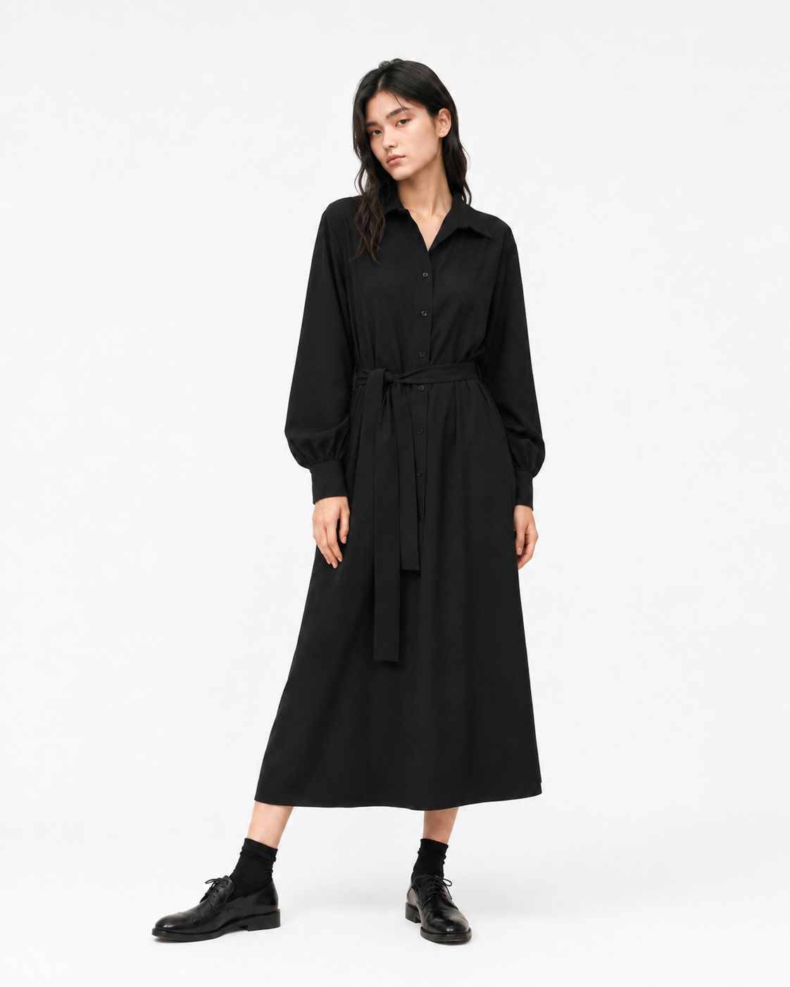 Black Maxi Dress Long Sleeve