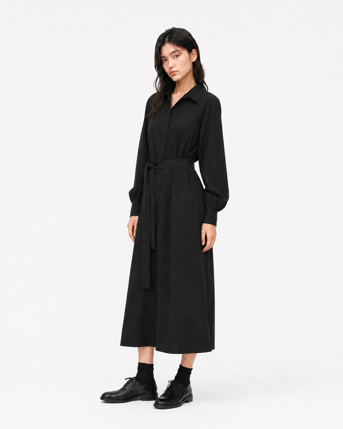 Black Maxi Dress Long Sleeve