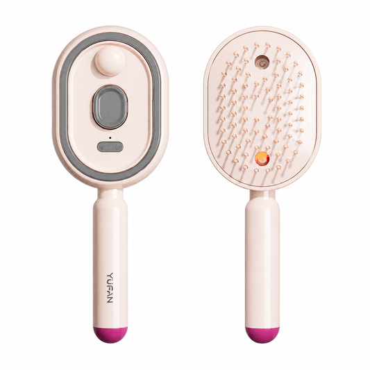 Electric Ionic Steam Hair Straightening Brush – Anti-Frizz Mist Comb for Smooth & Shiny Hair