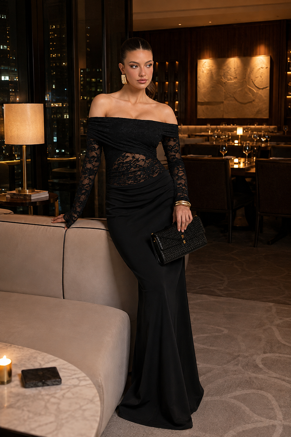 Off Shoulder Lace Dress