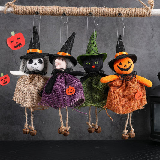 Halloween Decorations Ghost Festival Pumpkin Ghost Witch Party Doll Pendant Venue Layout