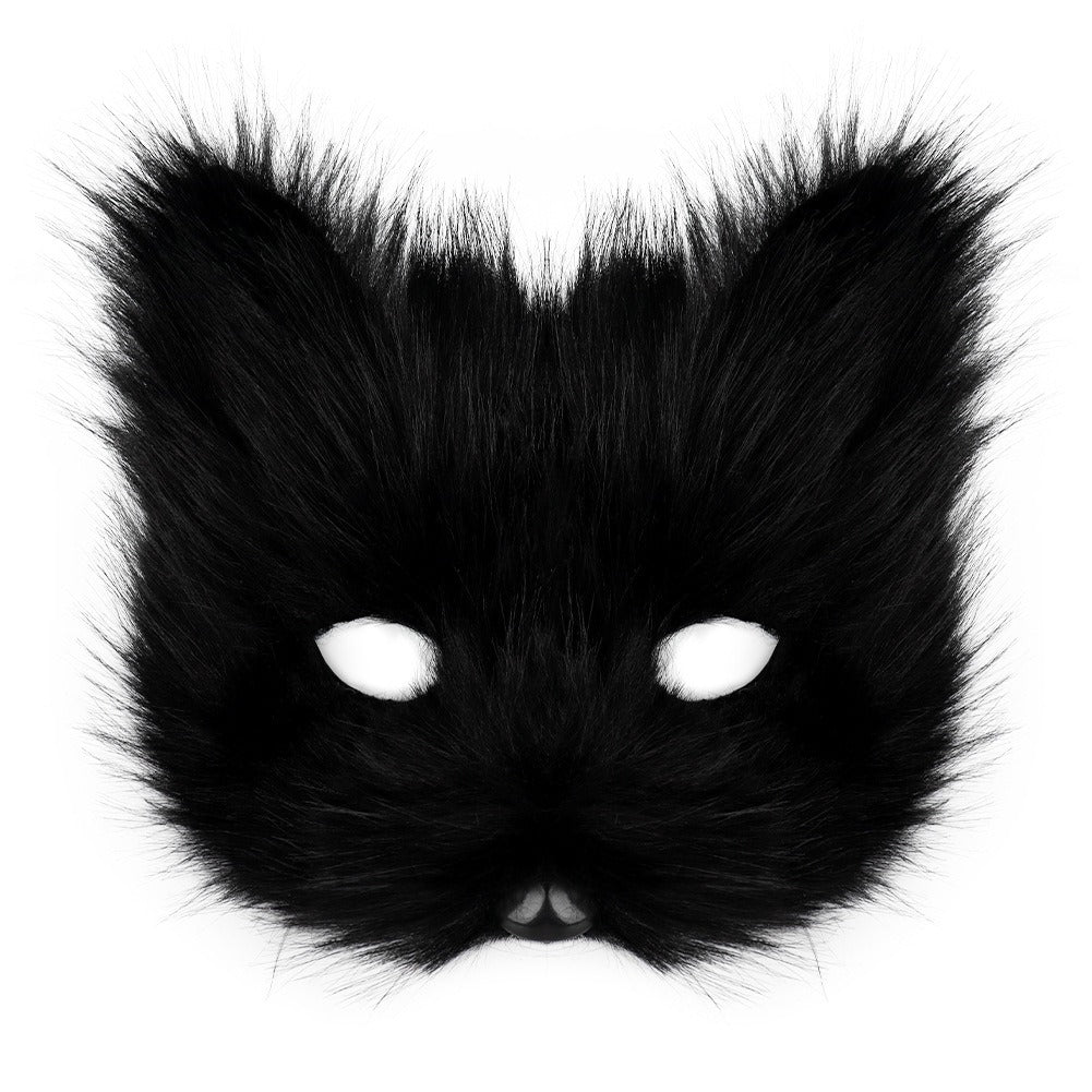 Halloween suit simulation fox mask gloves plush fox tail handmade animal tail cos prop accessories