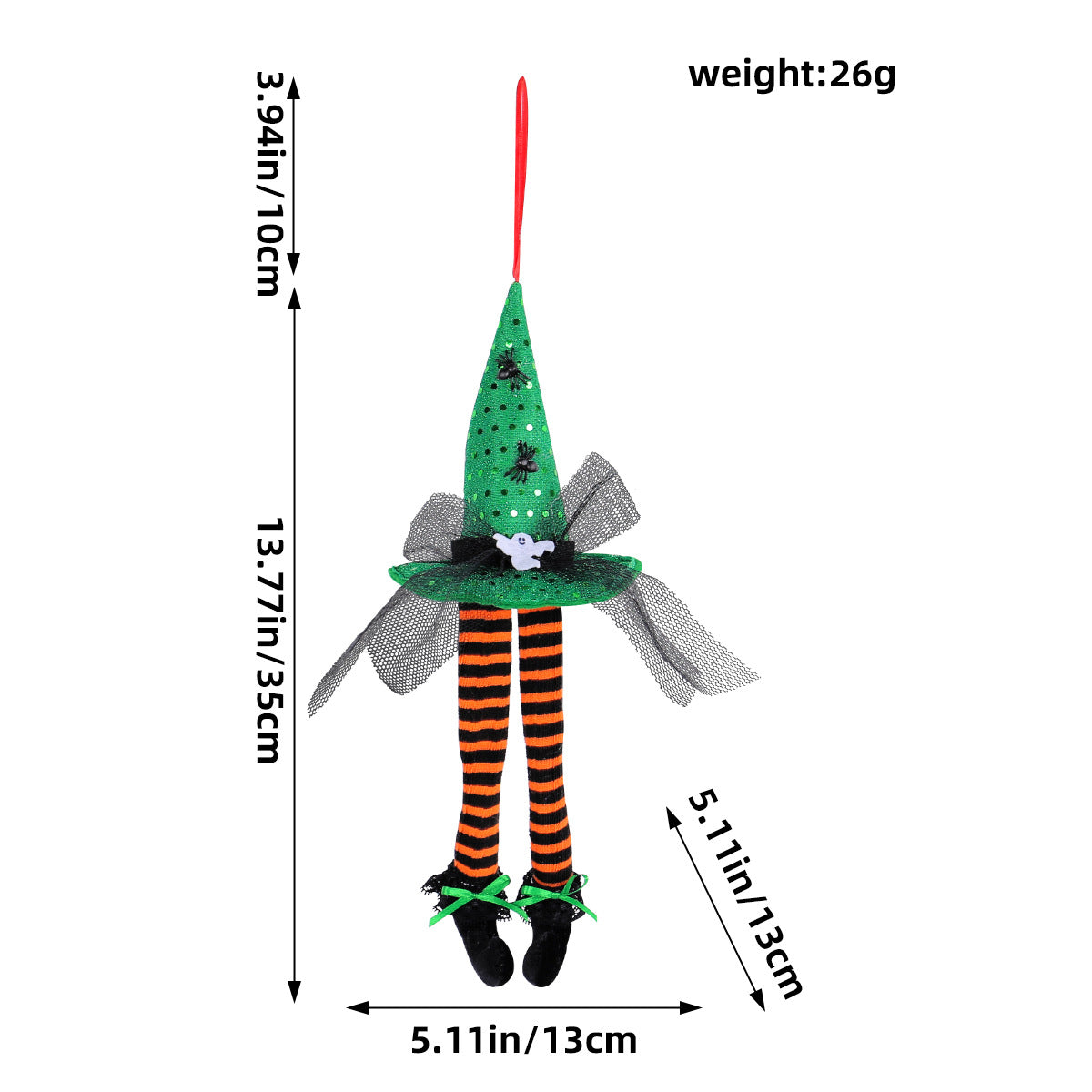 Halloween Witch Hat Window Display Decoration Ghost Festival Bar Party Striped Long Leg Atmosphere Decoration Ornament