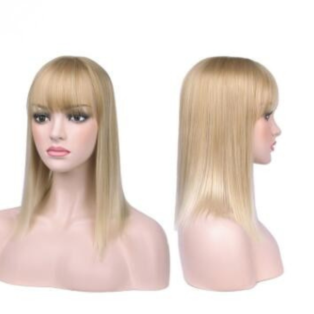 Women’s Short Bob Wig with Bangs – Straight Synthetic Hair Heat Resistant Party & Halloween Wig