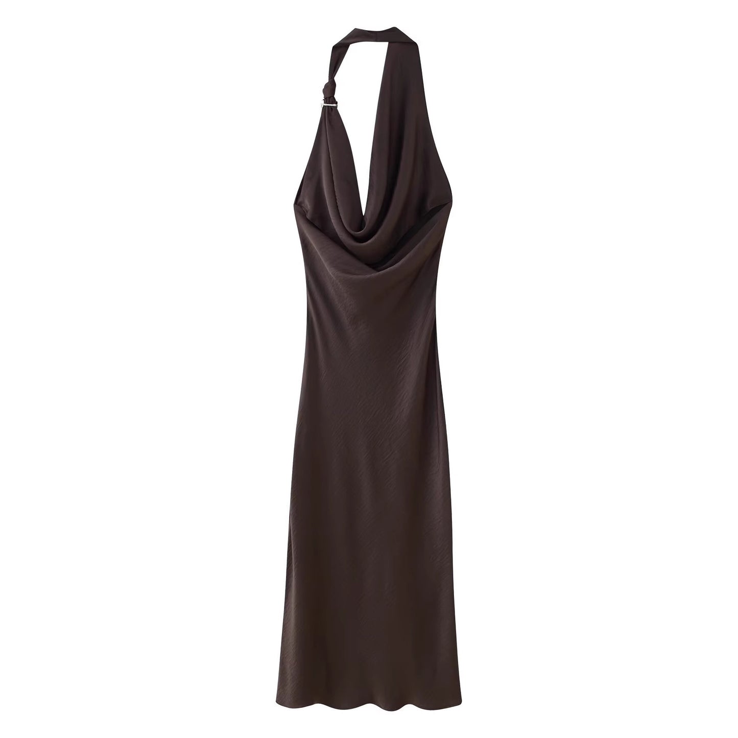 Hanging neck sleeveless backless versatile camisole dress for women