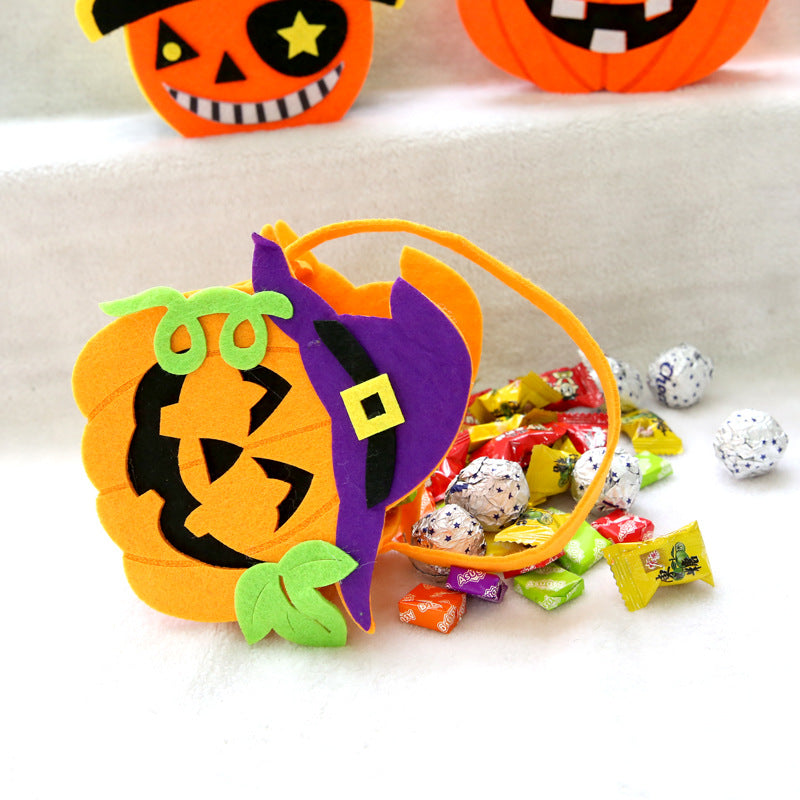 Halloween Props Witch Pumpkin Bag Owl Candy Bag Children's Kindergarten Gift Handheld Pumpkin Bag