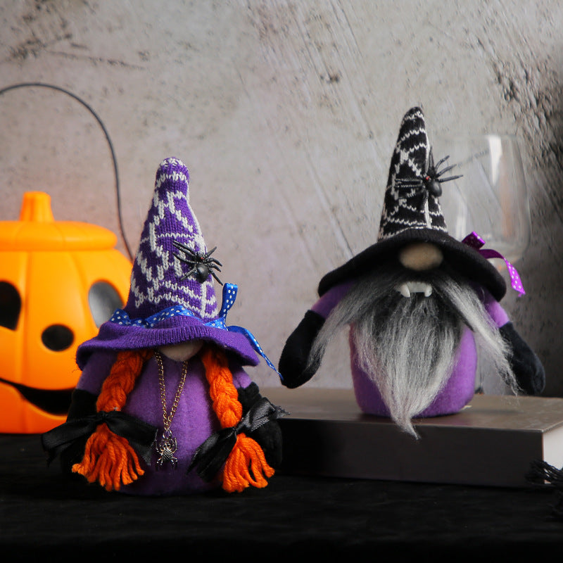 Halloween Faceless Vampire Doll Decoration Spider Bat Doll Party Dress up Prop