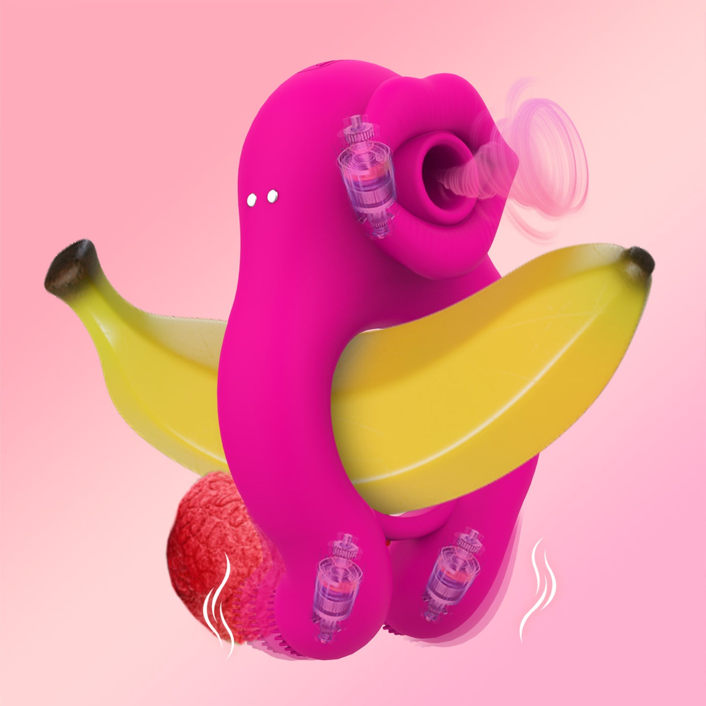 Couple sharing masturbation sucking vibrator nipple vibration locking ring