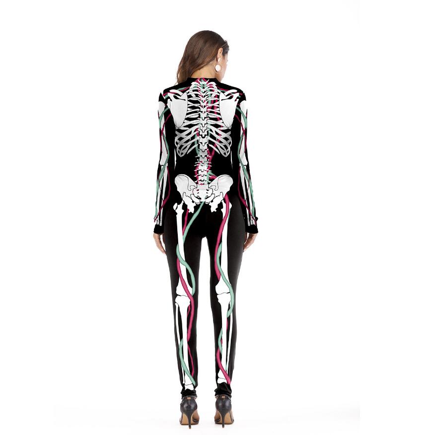 Halloween Long Sleeve Jumpsuit – Festival & Party Cosplay Costume for Women