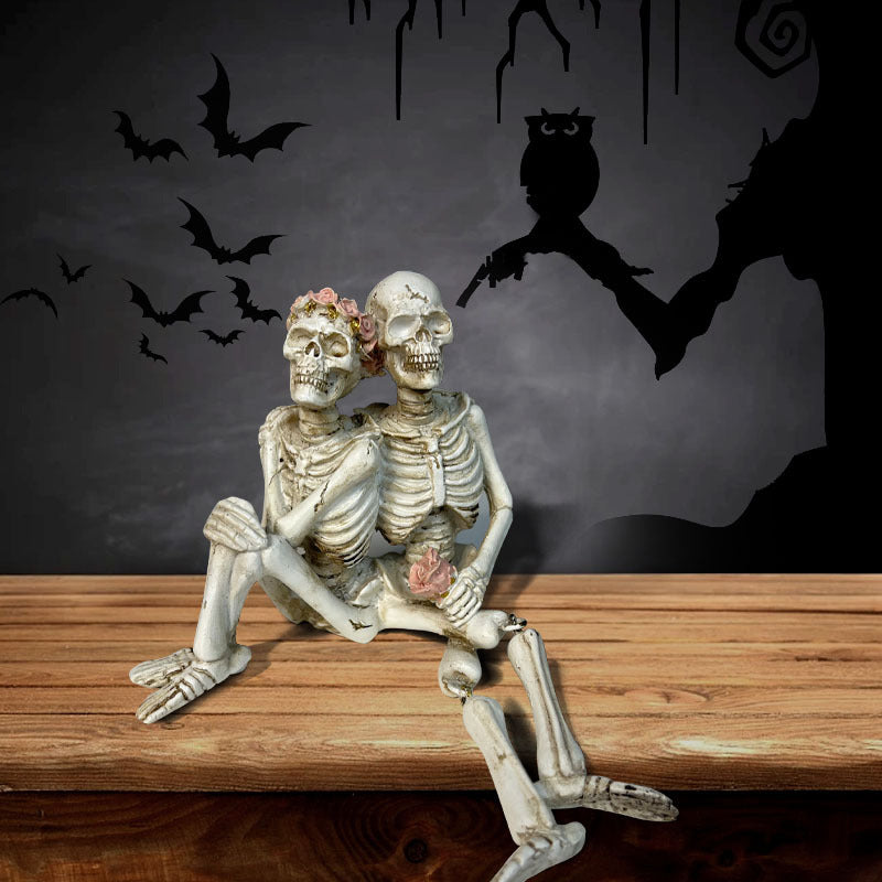 Halloween Hanging Foot Ghost Couple Skeleton Pumpkin Resin Decoration European Style Decoration