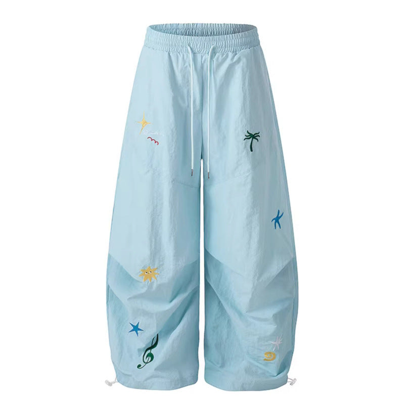 Cargo Paratrooper Pants Women  Loose Straight Leg Wide Leg Casual Trousers