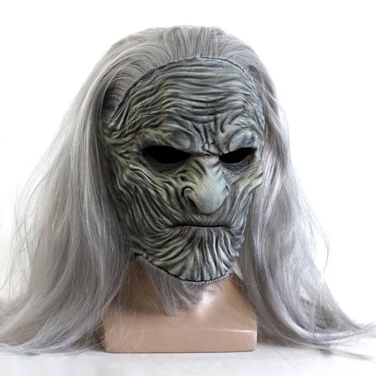 White Walker Night King Mask – Game of Thrones Cosplay Latex Mask for Halloween Party