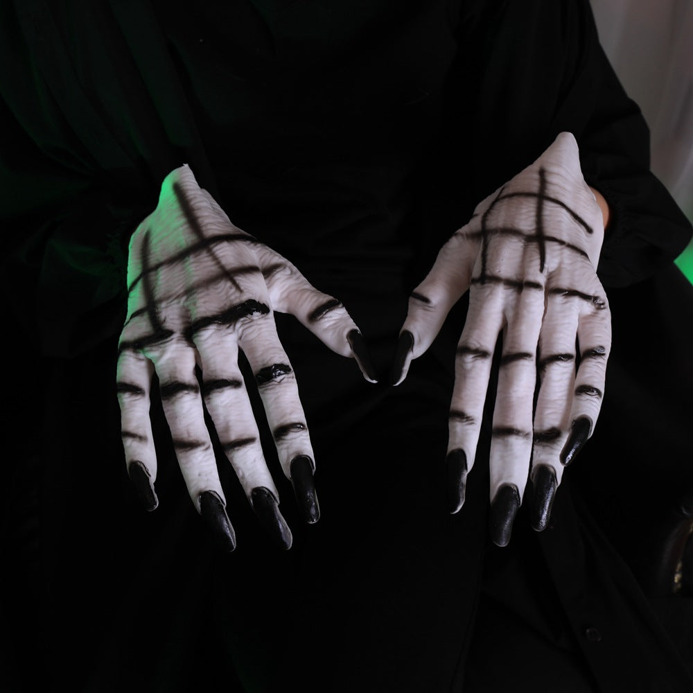 Halloween Horror Female Ghost Gloves Party Dress up Props Makeup Ball Supplies One Pair