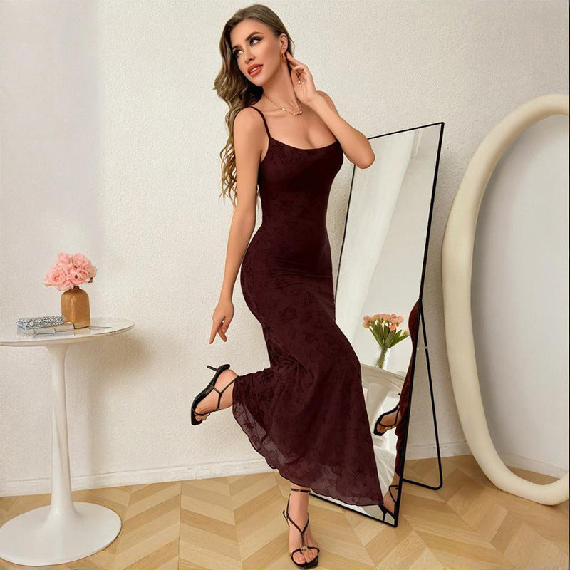 Dress Alic Basic daily hip hugging suspender dress skirt