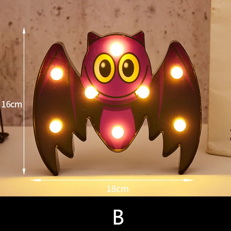 Halloween Lights home Decorative Led Lights Diwali Styling Lamp Night Light Helloween Spider Bat Pumpkin Ghost Skull Lights