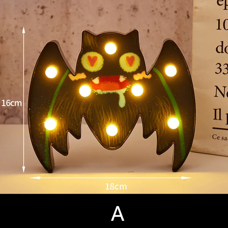 Halloween Lights home Decorative Led Lights Diwali Styling Lamp Night Light Helloween Spider Bat Pumpkin Ghost Skull Lights