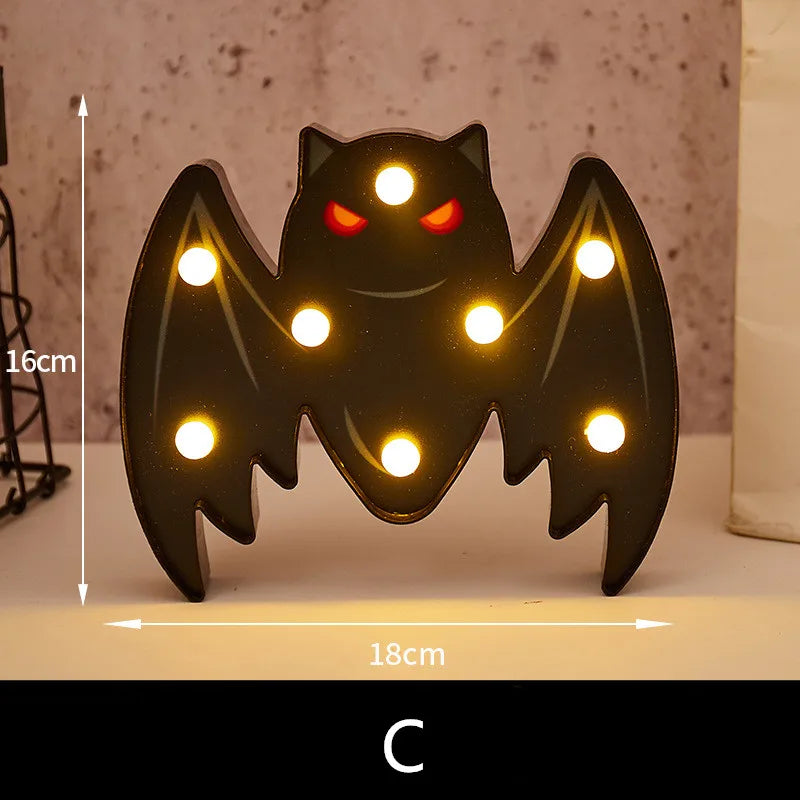 Halloween Lights home Decorative Led Lights Diwali Styling Lamp Night Light Helloween Spider Bat Pumpkin Ghost Skull Lights