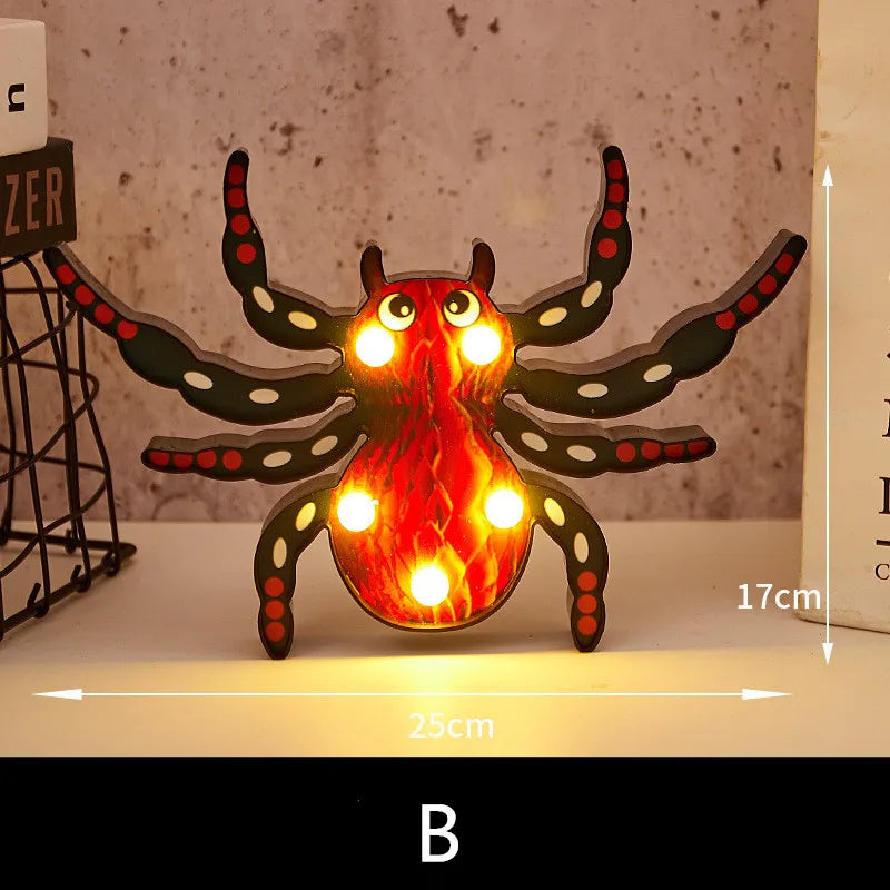 Halloween Lights home Decorative Led Lights Diwali Styling Lamp Night Light Helloween Spider Bat Pumpkin Ghost Skull Lights