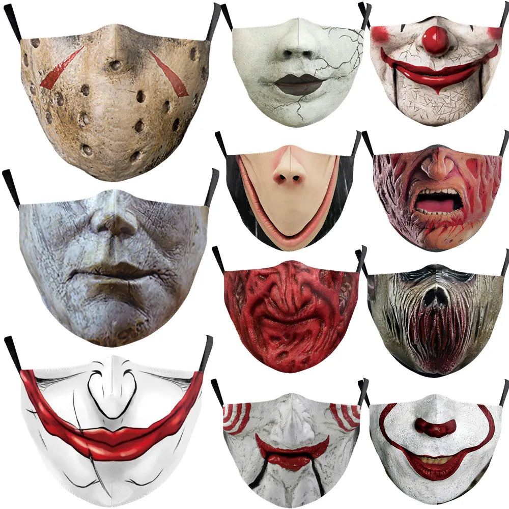 Horror Killer Cosplay Masks – Pennywise, Jason, Michael Myers & Leatherface Halloween Scary Masks for Adults & Kids