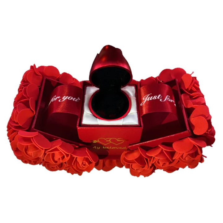 Romantic Radiance Set: Valentine's Day Soap Roses & Crystal Necklace